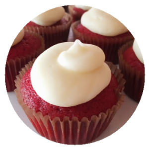 12 Red Velvet Cupcakes with Cream Cheese Frosting